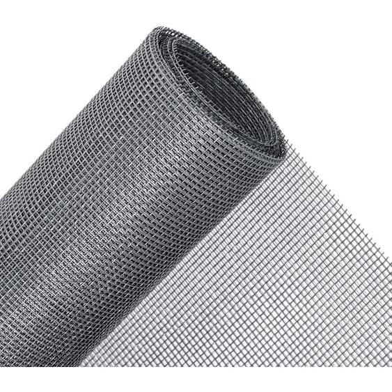 Rouleau Moustiquaire 120 X 250 Cm, Tissu Moustiquaire Au Mètre Pour Fenêtres, Réglable Et Durable Fibre De Verre, Anti-Rayures, Gris