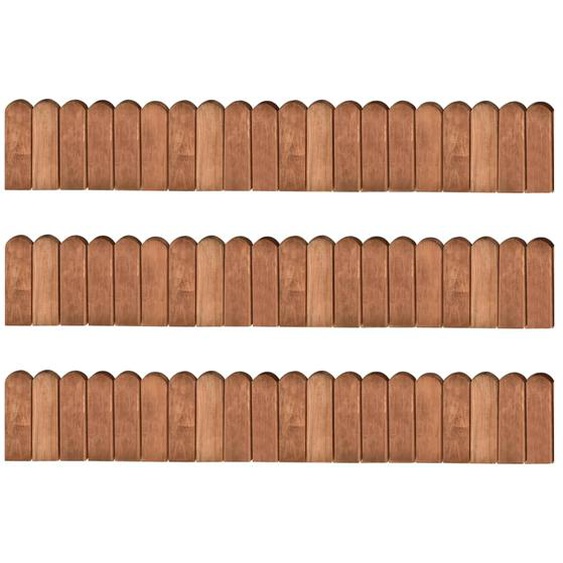 Rouleaux de bordure 3 pcs 120 cm Bois de pin imprégné