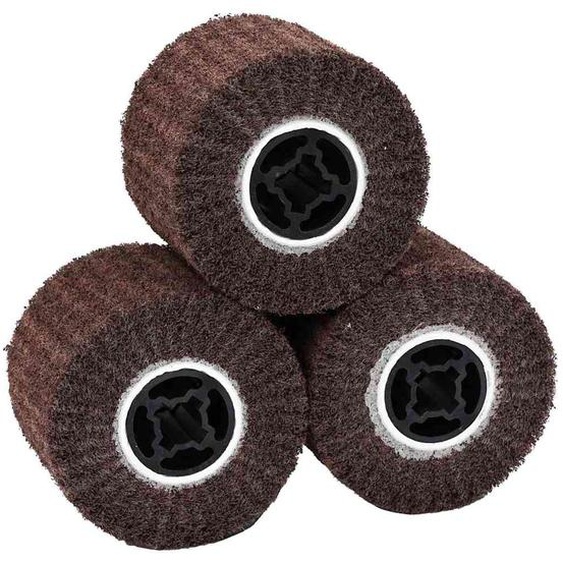 Rouleaux de ponçage 3 pcs Marron 12 x 12 x 10 cm