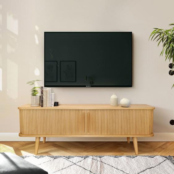 Rove - Meuble TV en bois L138xH49,5cm - Couleur - Bois clair