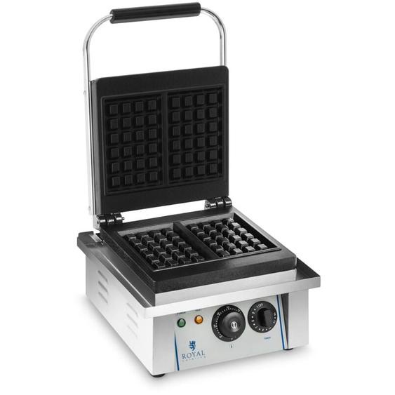 Gaufrier Électrique Professionnel Antiadhésif 2000W Minuteur Inox Fonte Émaillée