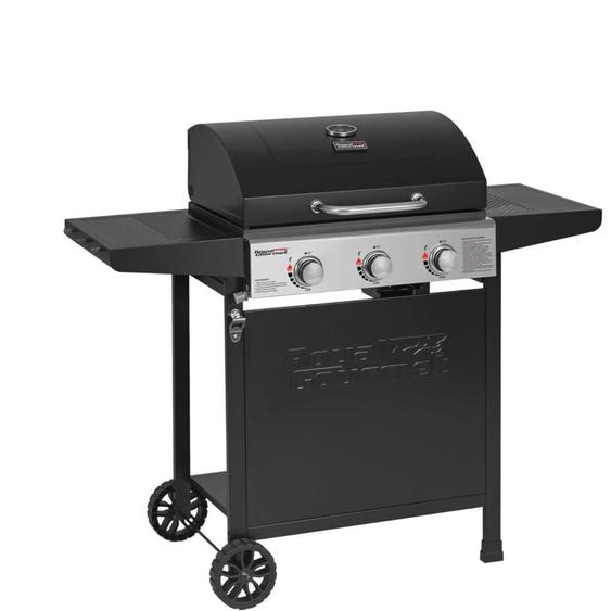 Barbecue a Gaz - 3 Brûleurs bbq Gaz avec Capot - Puissance 9kW Propane - 2 Grilles en Émaillée et 2 Table Latérales - Thermomètre Intégré Royal