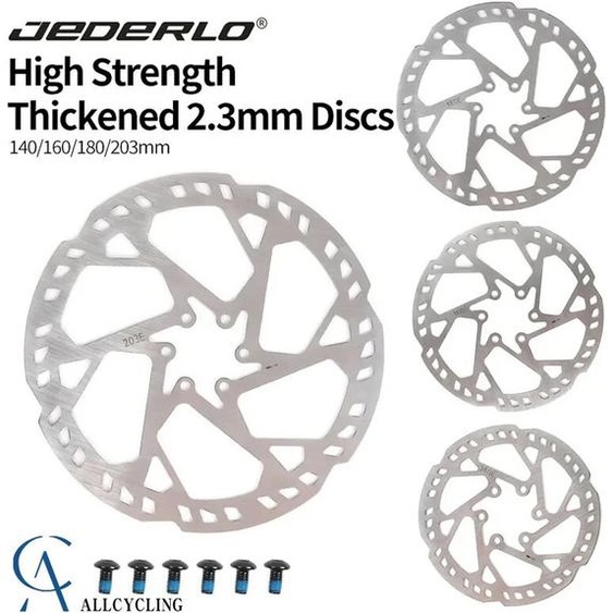 rrskit Disque de frein à disque en acier inoxydable pour vélo à assistance électrique, 140mm, 160mm, 180mm, 203mm, 2.3mm
