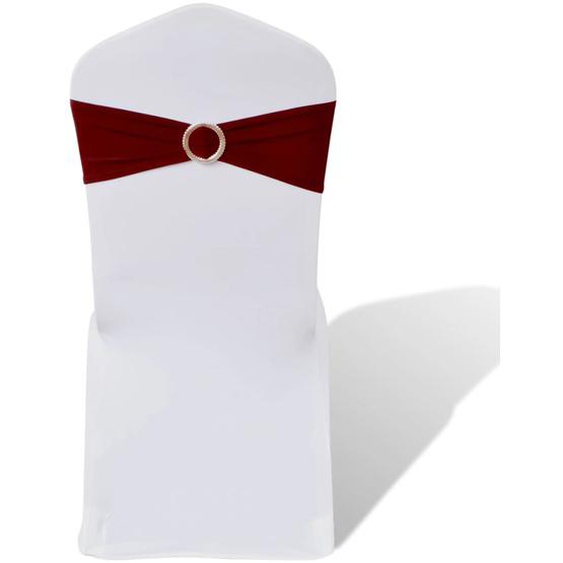 Ruban décoratif élastique avec boucle de chaise 25 pcs Bordeaux