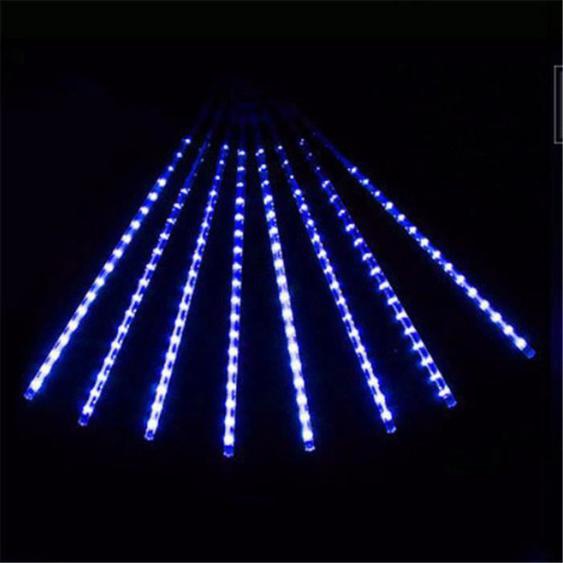 Guirlande lumineuse LED - METEOR - Meteor Shower - Solaire - Étanche - Bleu