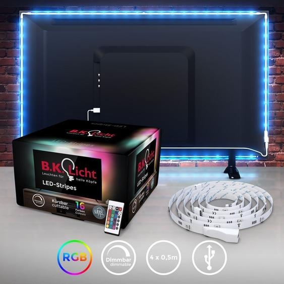 Ruban LED TV rétroéclairage Télé connexion avec câble USB bande LED multi couleur RGB 2m