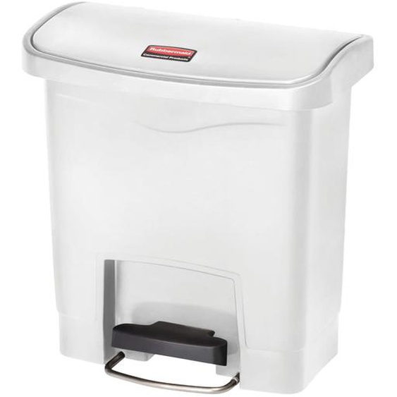 Rubbermaid Poubelle à pédale Slim Jim 15 L Blanc