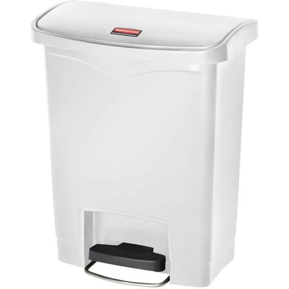Rubbermaid Poubelle à pédale Slim Jim 30 L Blanc