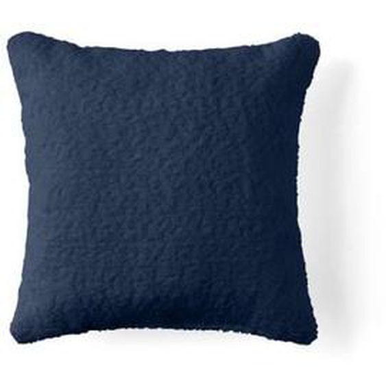 Rune - coussin - en tissu bouclette - 37x37 cm - Bleu nuit