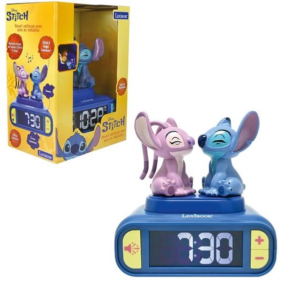 Rveil - Veilleuse Stitch & Angel Avec Effets Sonores Multicolore
