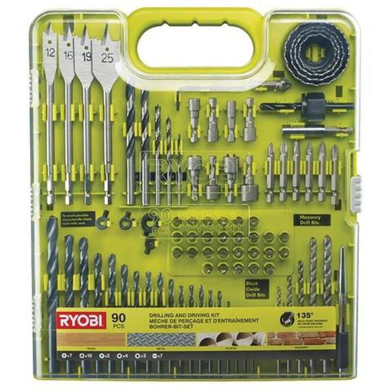 Coffret de 90 accessoires pour perceuse-visseuse - RAKDD90 - Ryobi