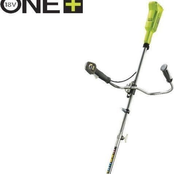 Débroussailleuse RYOBI 18V ONE+, Guidon, Fil 1,6mm, Lame 3 Dents Tri-Arc 20cm, Batterie 4.0 Ah, Chargeur, RBC18X20B4F