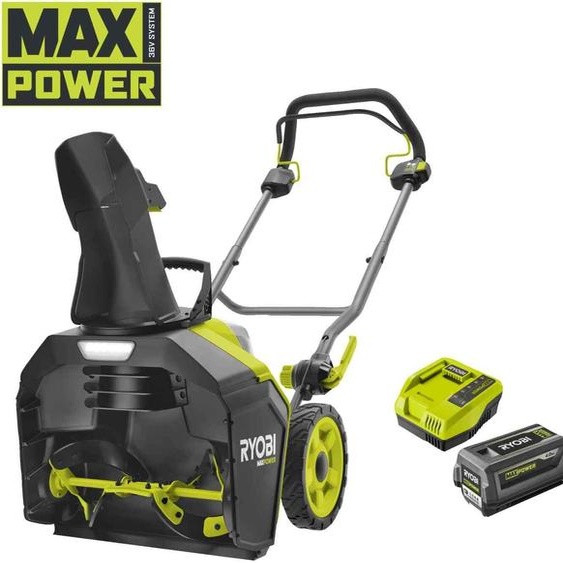 Ryobi Fraise à neige fr avec batterie fr 36 V MAXPOWER, largeur fr 45 cm, batterie fr 4 Ah et chargeur inclus