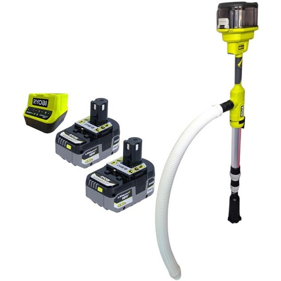 Pompe pour citerne deau de pluie RYOBI RY18STPA-0 18 V 3 360 l/h + 2 batteries 5,0 Ah + chargeur