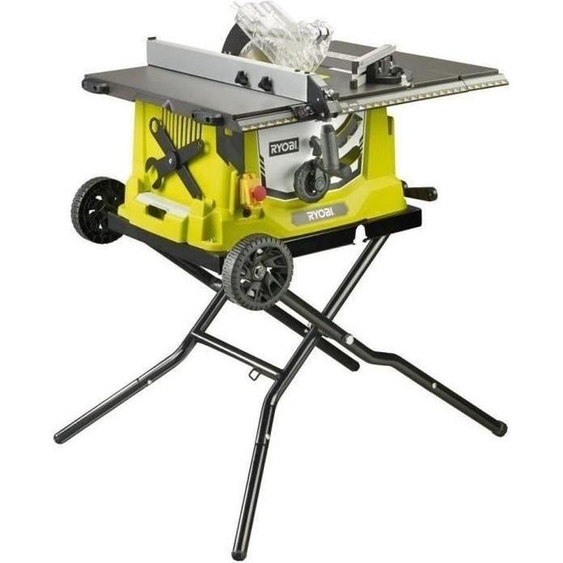 Scie sur table Ryobi RTS1800EF-G, 1800 W, Lame 254 mm 48 dents, Table aluminium + Piètement rétractable
