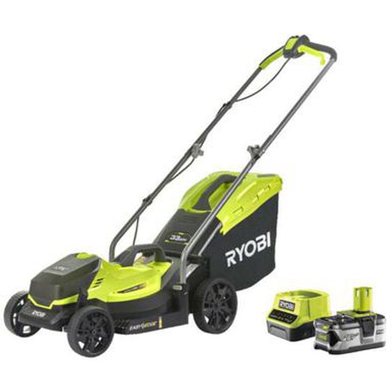 RYOBI Tondeuse poussée - RLM18X33B40 - 18V One+ - coupe 33cm - 1 batterie 4.0Ah - 1 chargeur