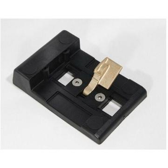 Sabot de portail rectangulaire noir en polyamide