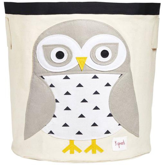 Sac À Jouets Chouette Gris