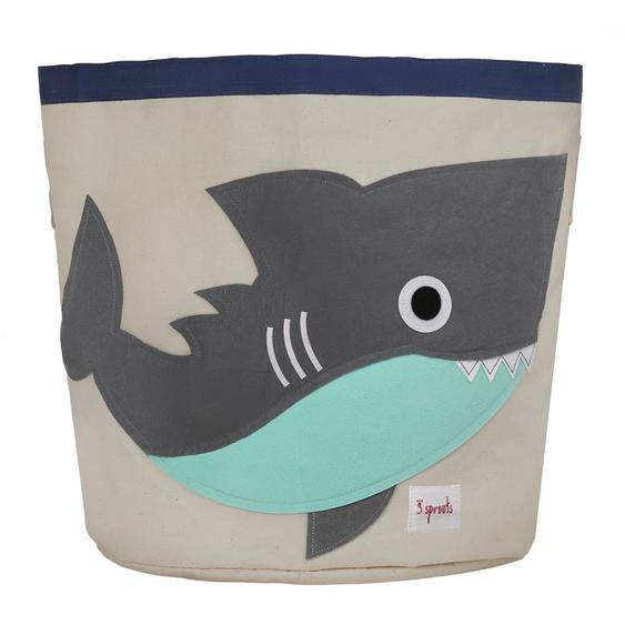 Sac À Jouets Requin Gris