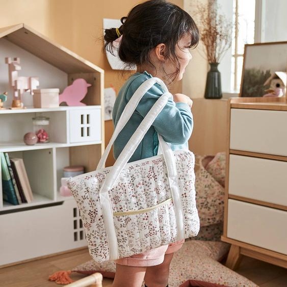 Sac à langer poupon personnalisable en gaze de coton vintage