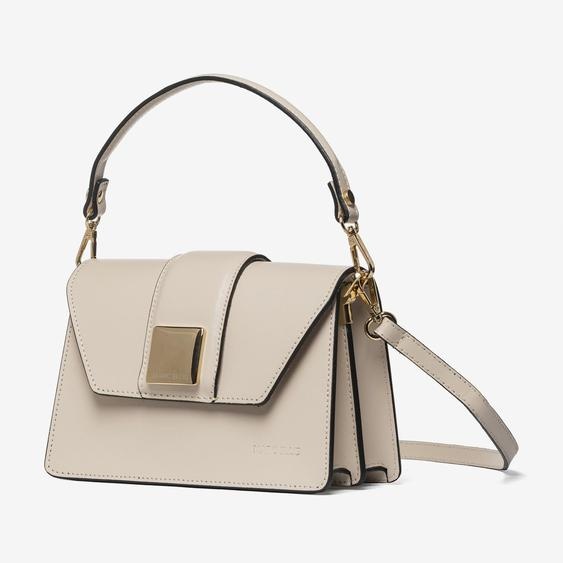 Sac bandoulière Marc Ellis, 100% cuir de vachette, couleur beige nude, élégant et polyvalent