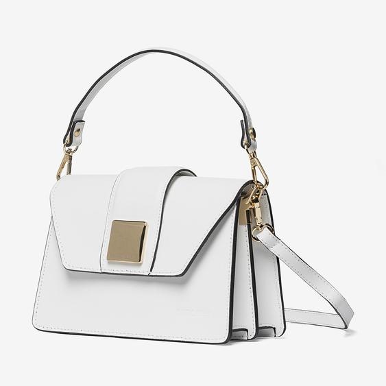 Sac bandoulière Marc Ellis, 100% cuir de vachette, couleur beige nude, élégant et polyvalent