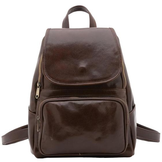 Sac bandoulière pour femmes, en cuir véritable, forme ronde, avec fermeture éclair et compartiments, fabriqué en Italie