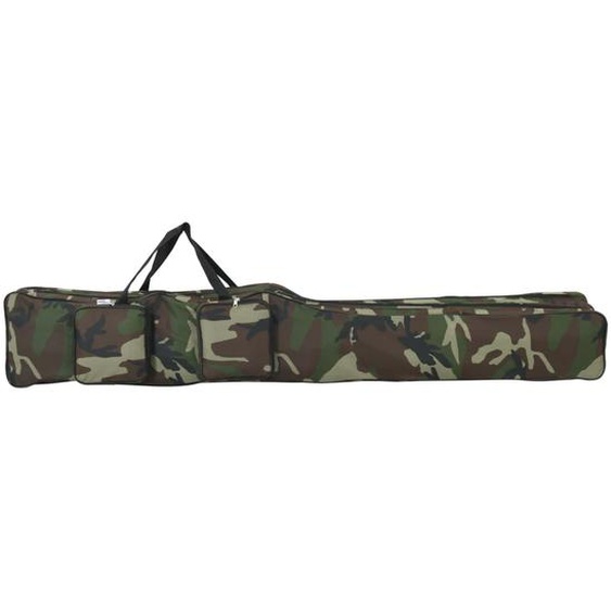 Sac de canne à pêche vert camouflage 150 cm tissu oxford