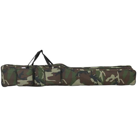 Sac de canne à pêche vert camouflage 160 cm tissu oxford
