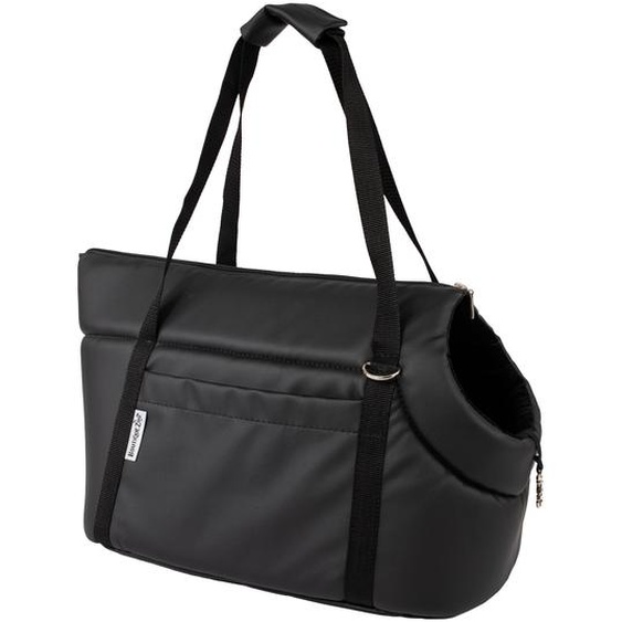 Sac de transport pour chiens et chats - Sac à bandoulière jusquà 5 kg, similicuir, doublure amovible, fermeture éclair - Taille S