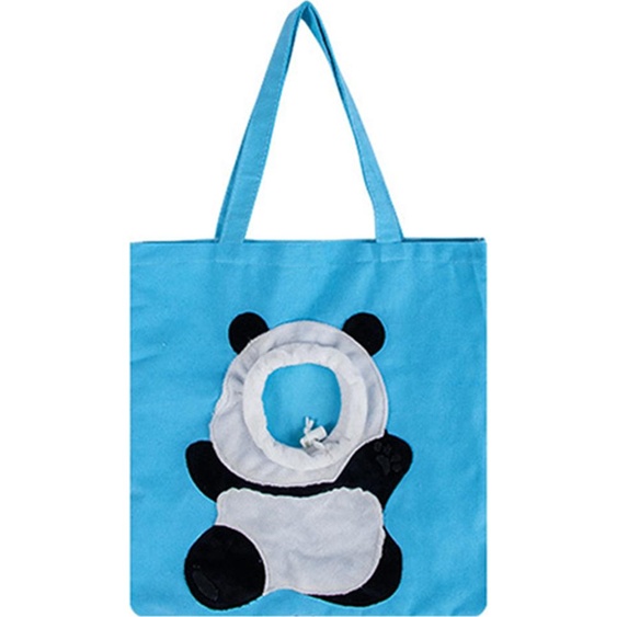 Sac pour chat lapin, sac pour chat renard, sac de voyage bichon-frisé pour petits chiens, sac cat-out, sac pour chat one shoulder avec tête exposée, bleu
