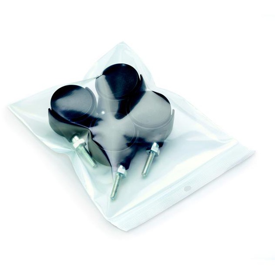 Sachet plastique à fermeture Zip - 18 x 25 cm - Epaisseur 50 microns - Transparent - Carton de 1000