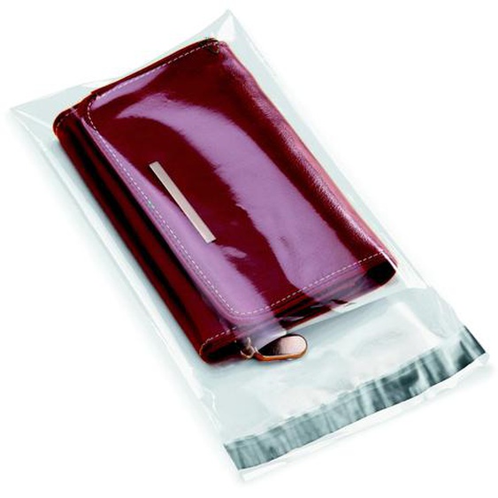 Sachet plastique haute brillance à fermeture adhésive - 12 x 18 cm - Transparent - Carton de 1000