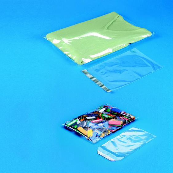 Sachet plastique haute brillance à fermeture adhésive - 16 x 22 cm - Transparent - Carton de 1000