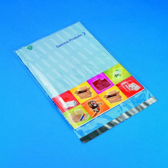 Sachet plastique haute brillance à fermeture adhésive - 22 x 31 cm - Transparent - Carton de 1000