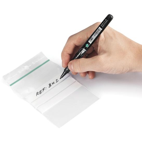 Sachet plastique zip 50% recyclé transparent 100 microns RAJA 8 x 12 cm, lot de 500