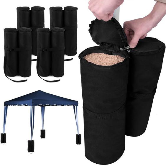 Sacs de lestage pour tonnelle et pavillon - 4 x 2 sacs à remplir - 60 kg max - Jardin - Tente de réception