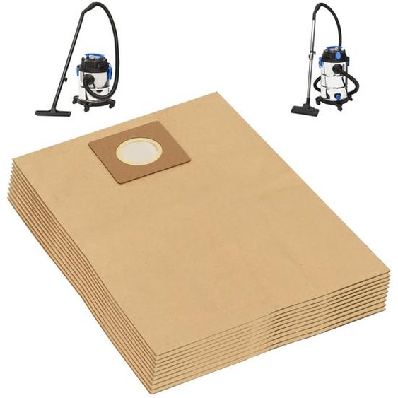 Sacs en papier pour aspirateur sec et humide 10 pcs Marron