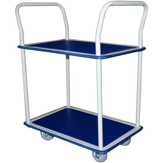 Safetool Chariot de manutention  2 plateaux, charges lourdes 250 kg