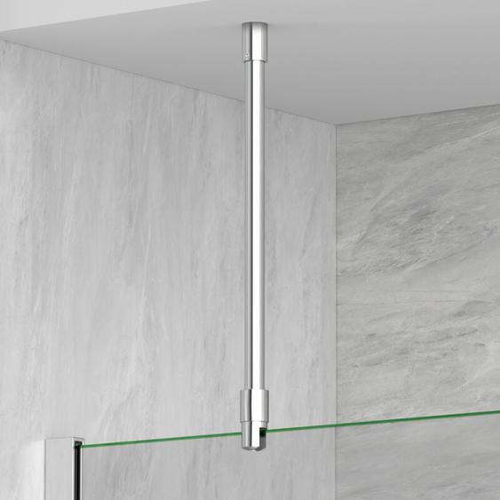 Barre de Stabilisation douche Ronde, aussi pour plafond, en inox, longueur réglable, pour épaisseur de verre 6-10 mm - Safielina
