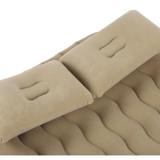 Matelas de voiture - SALALIS - Lit gonflable - Flocage PVC - 132x80x15cm - Beige