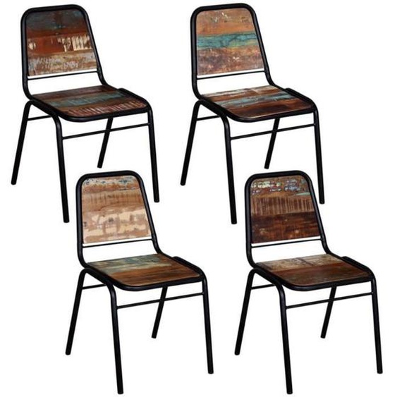 SALE 2024 Chaises à manger lot de 4 bois de récupération solide Pour Salon,cuisine ,44 x 59 x 89 cm 208,56,Kg