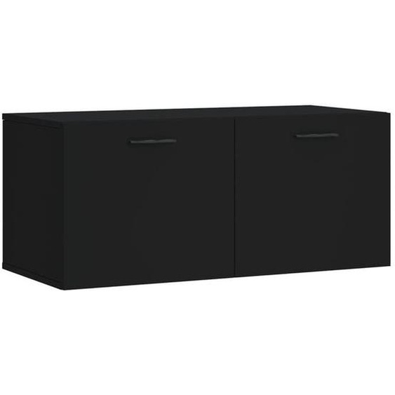SALE 2025Armoire à Pharmacie MOOD - Armoire murale noir 80x36,5x35 cm - bois dingénierie Chill798898
