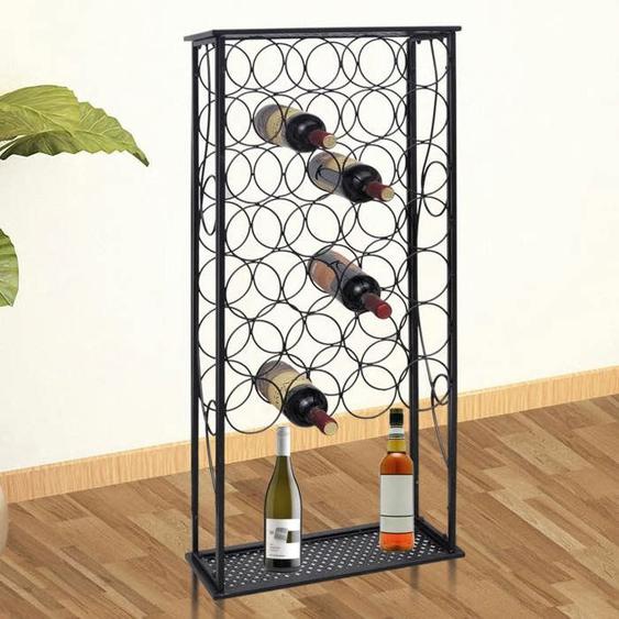 SALE 2025Cave à vin - Casier à bouteilles - pour 28 bouteilles Métal,7 Kg 9454