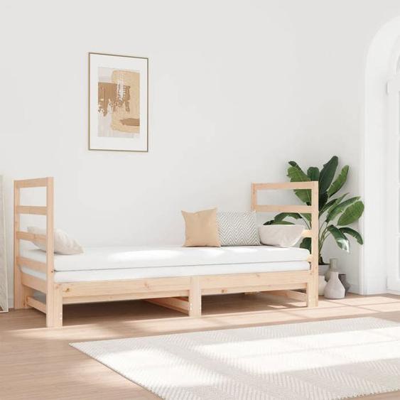 SALE 2025Lit coulissant/Lit Gigogne - Lit 2 personnes - 2x(90x190) cm,31.44 Kg 8979
