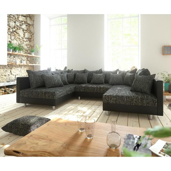 salon Clovis noir canapé modulaire module système, Design Canapés panoramiques, Couch Loft, Modulsofa, modular
