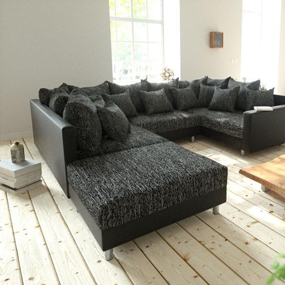 Salon Clovis noir module canapé tabouret accoudoir, Design Canapés panoramiques, Couch Loft, Modulsofa, modular