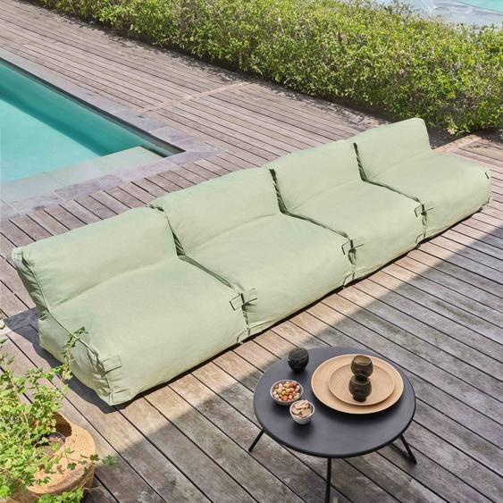 Salon de jardin modulable 4 places vert cactus - Oviala Mixi