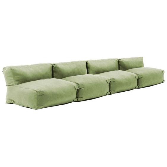 Salon de jardin modulable - OVIALA - 4 places - Vert Cactus - Tissu doux - Design moderne