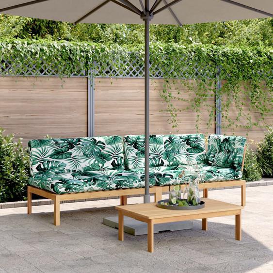 Salon palette de jardin avec coussins 3pcs bois dacacia massif